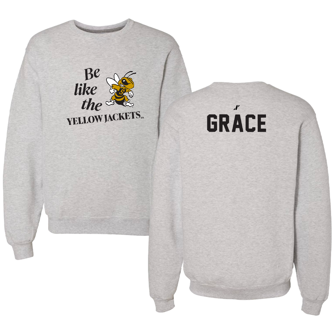 West Virginia State University TF and XC Light Gray Be Like Us Crewneck - Ashonti Grace