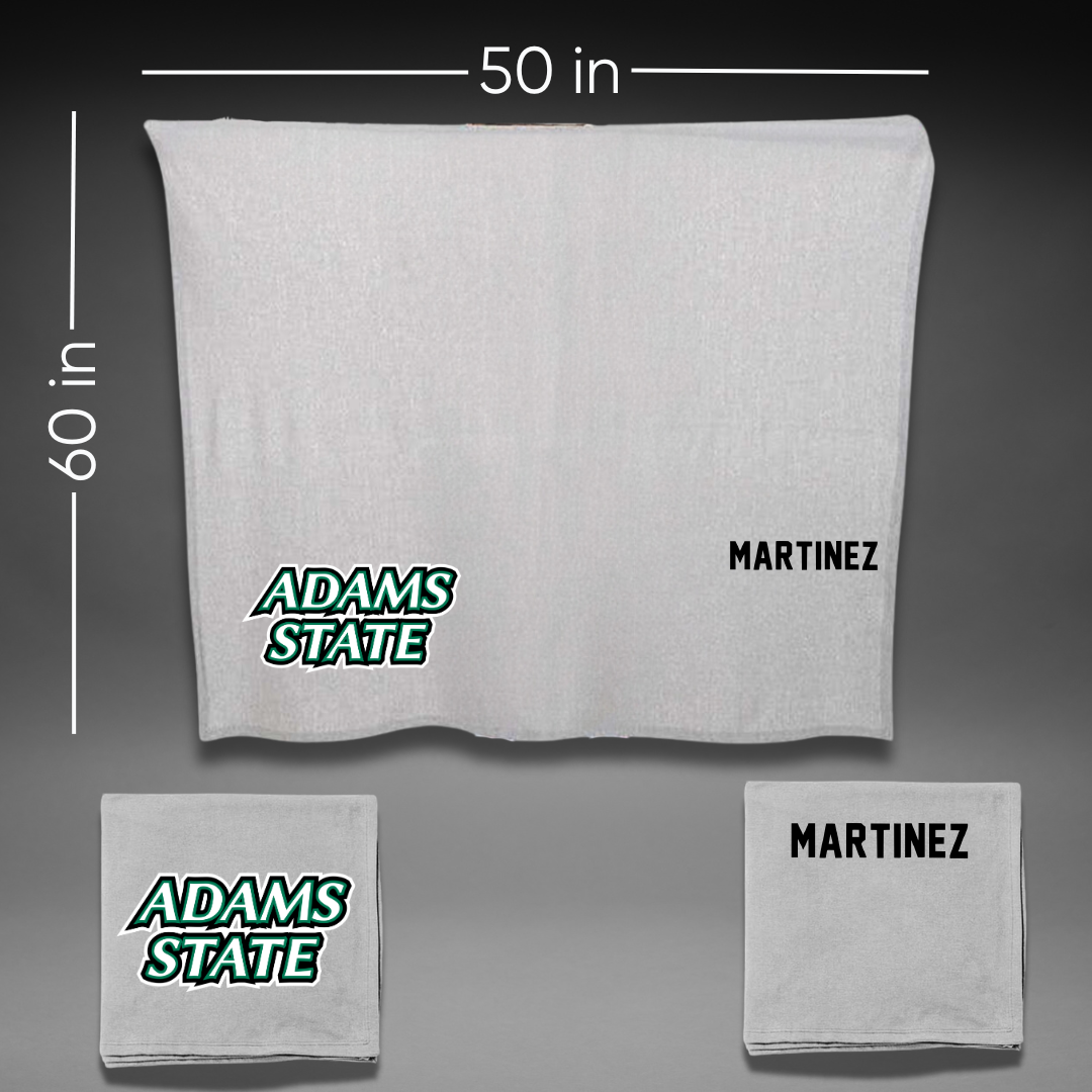 Adams State University Baseball Gray Blanket - Tristen Martinez