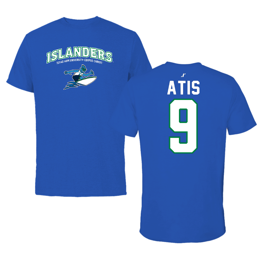 Texas A&M University-Corpus Christi Soccer Blue General Performance Tee - #9 Mai-Lisa Atis