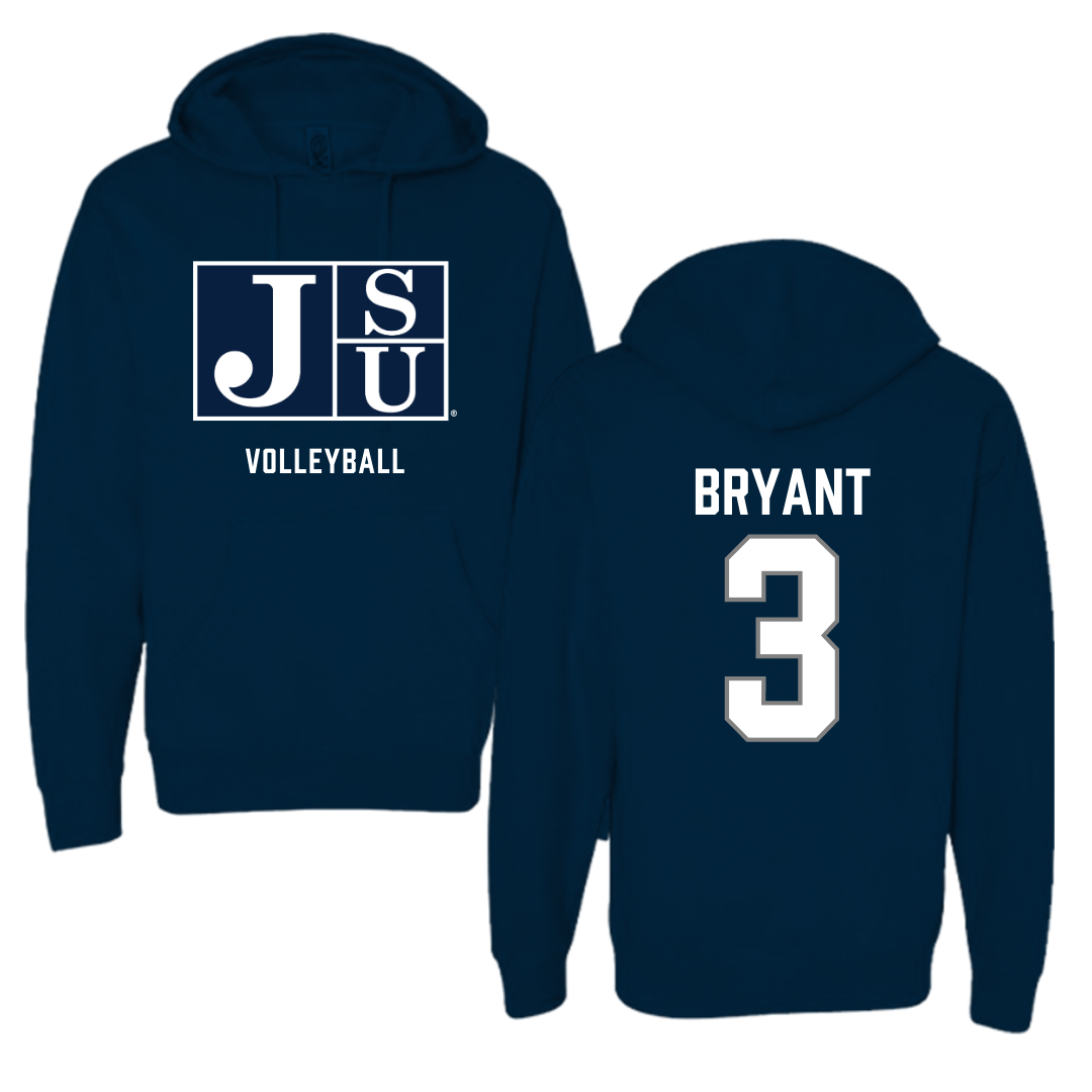 Jackson State University Volleyball Navy Hoodie - #3 Trinity Bryant