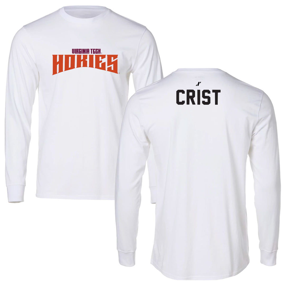 Virginia Tech Cheer White Classic Performance Long Sleeve - Joseph Crist