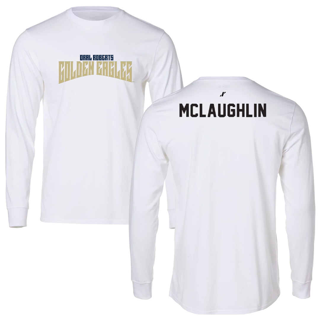 Oral Roberts University TF and XC White Classic Performance Long Sleeve - John McLaughlin