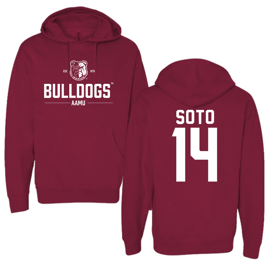 Alabama A&M University Baseball Maroon General Hoodie - #14 Christian Soto
