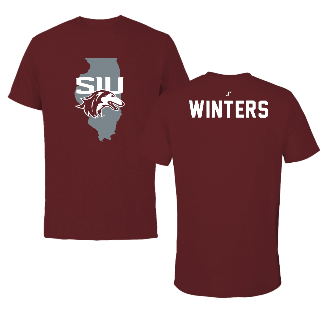 Southern Illinois University at Carbondale Golf Maroon State Tee - Ainsley Winters