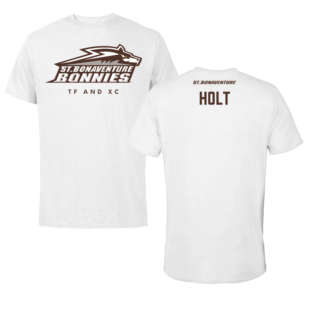 St. Bonaventure University TF and XC White Tee - Aiden Holt
