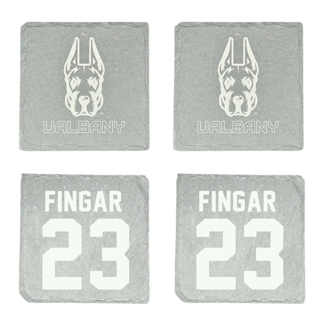 University at Albany Lacrosse Stone Coaster (4 Pack)  - #23 Conner Fingar