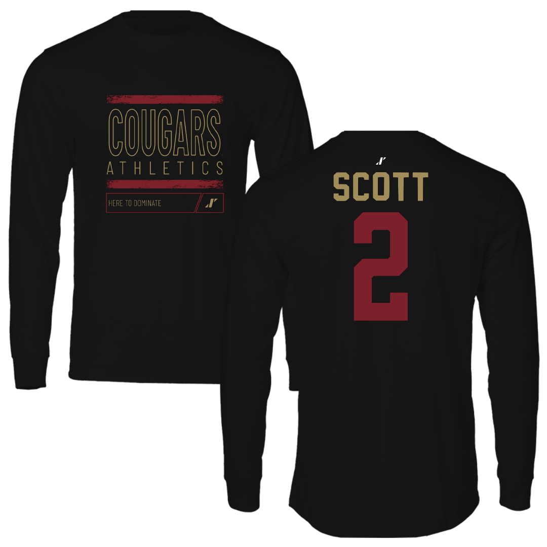 College of Charleston (South Carolina) Volleyball Black Dominate Performance Long Sleeve - #2 Hannah Scott