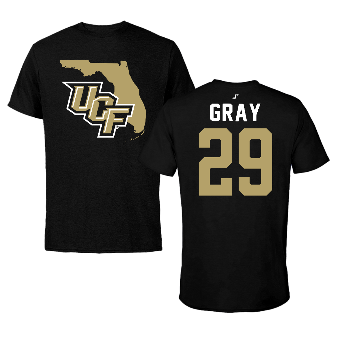 University of Central Florida Baseball Black State Tee - #29 Mateo Gray