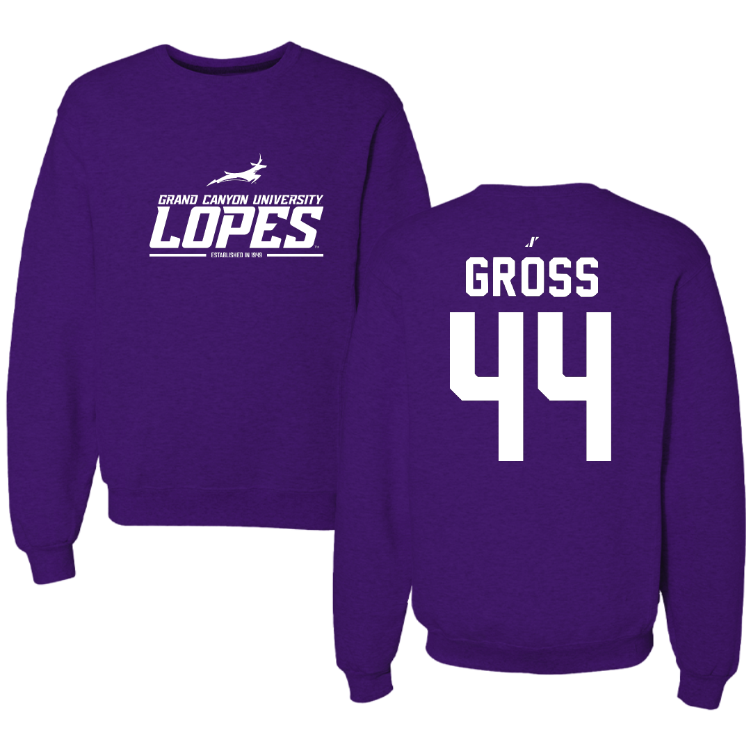 Grand Canyon University Baseball Purple General Crewneck - #44 Christian Gross