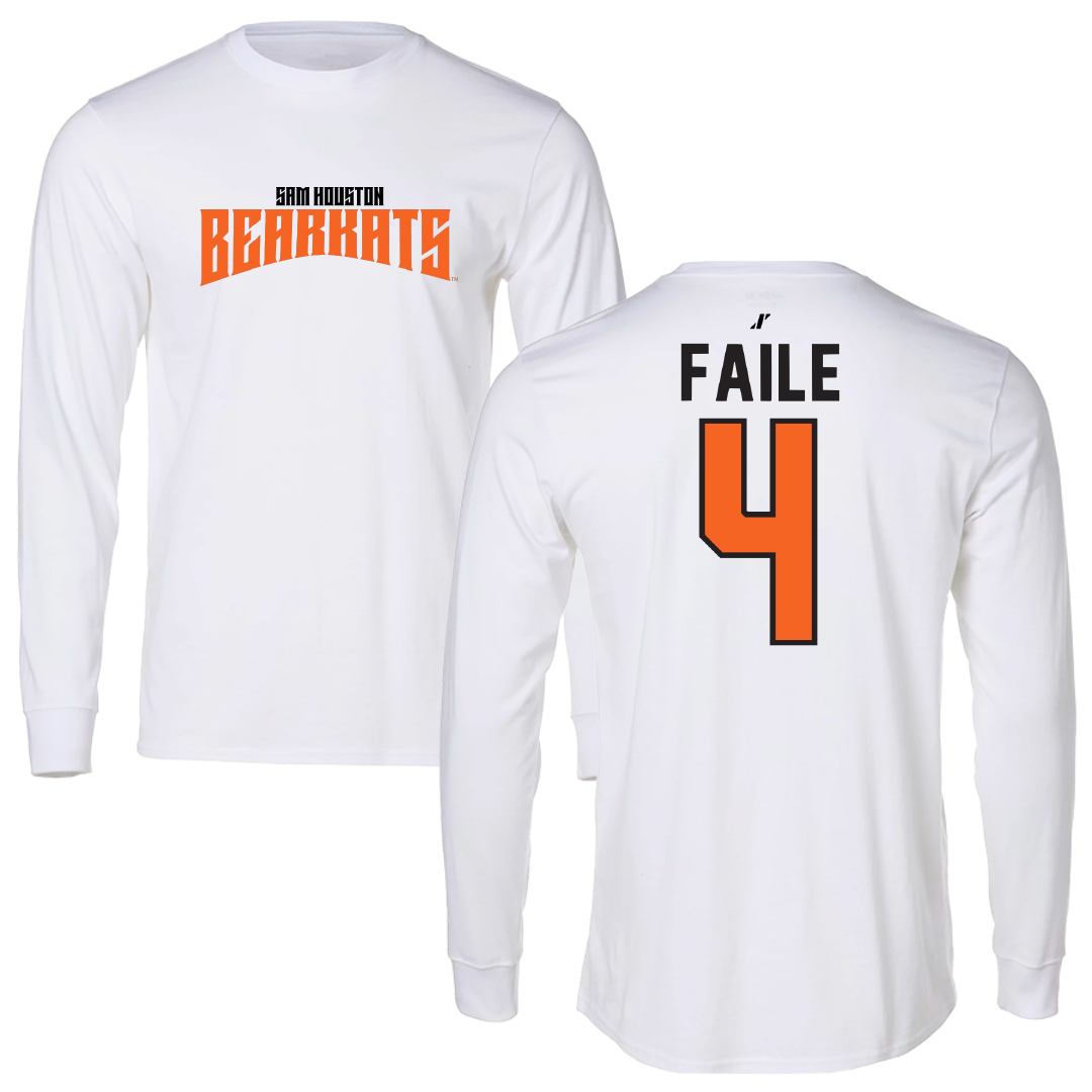 Sam Houston State University Softball White Classic Long Sleeve - #4 Chesnee Faile