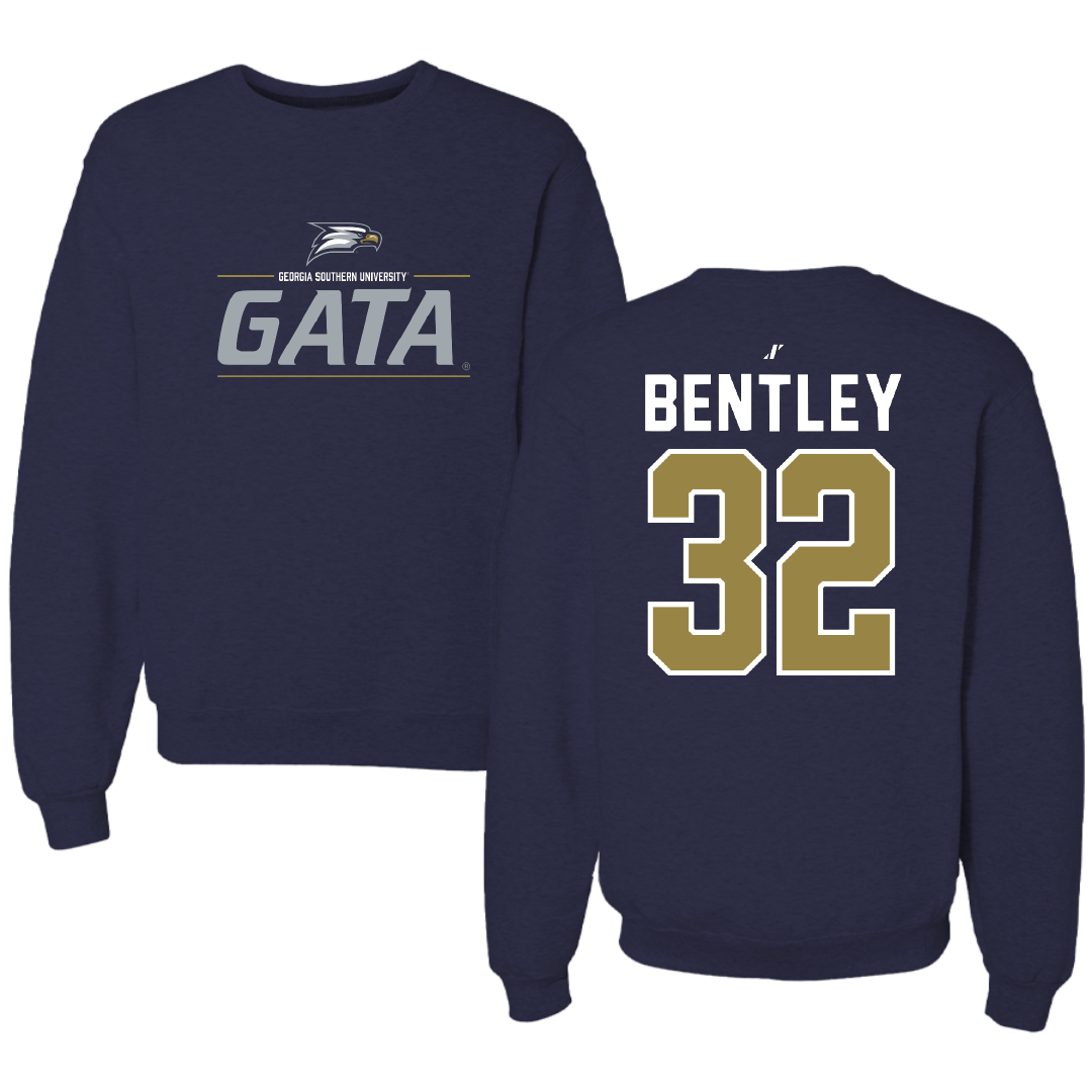 Georgia Southern University Football Navy General Crewneck - #32 Jaylen Bentley