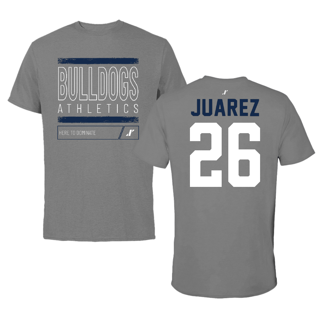Butler University Soccer Dark Gray Dominate Tee - #26 Nikolas Juarez