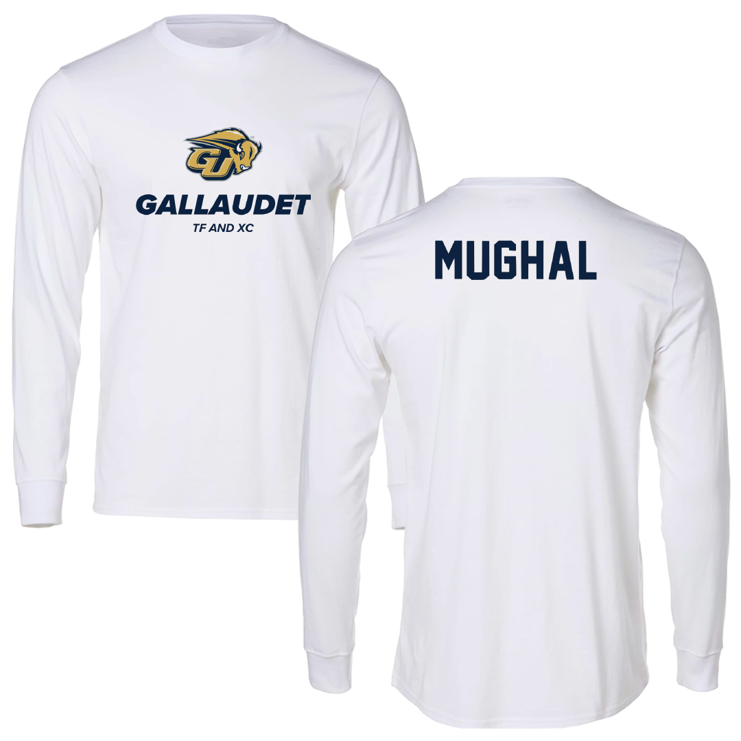 Gallaudet University TF and XC White Long Sleeve - Awais Mughal