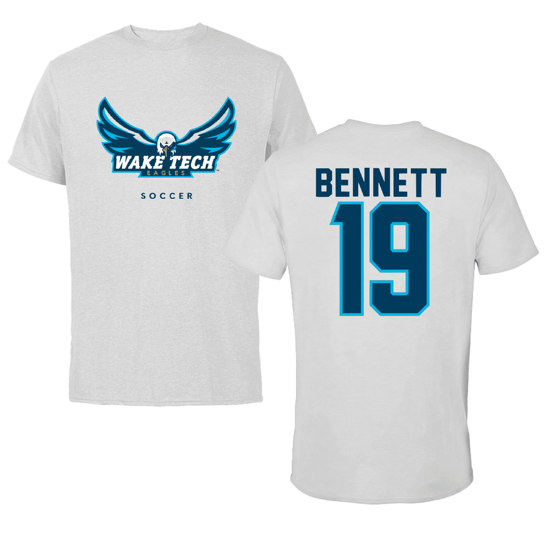 Wake Tech Community College Soccer Light Gray Performance Tee - #19 Carter Bennett