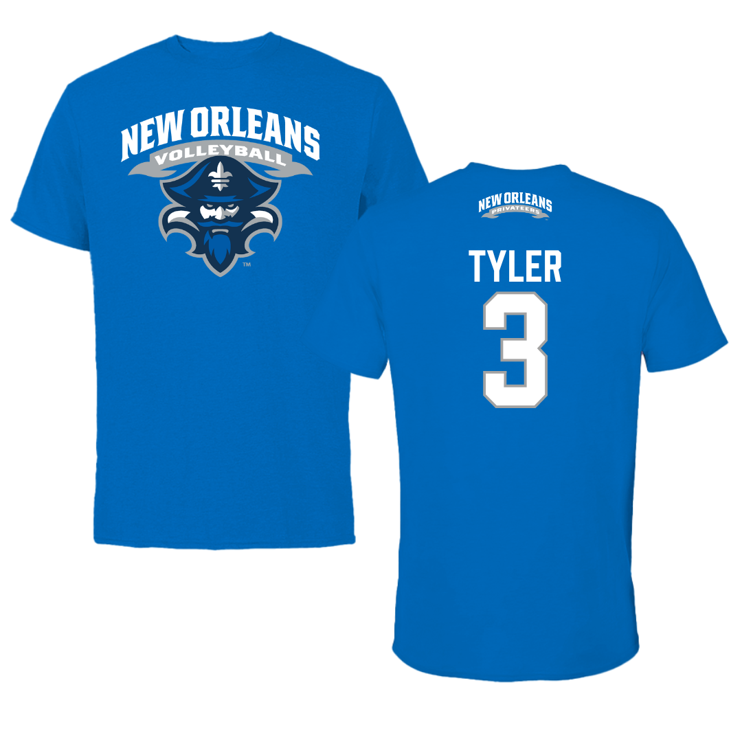 University of New Orleans Volleyball Blue Performance Tee - #3 Jamyra Tyler