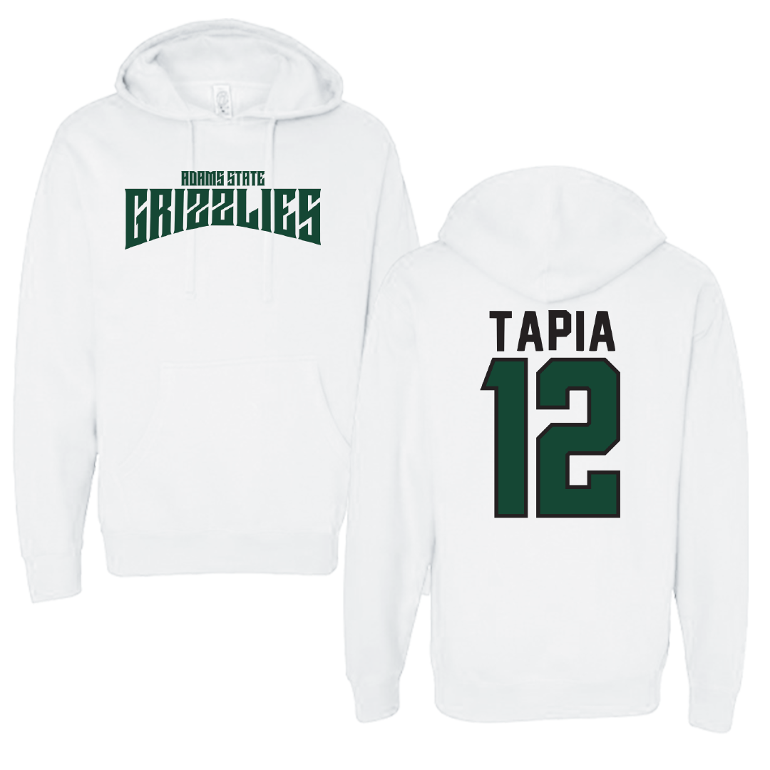 Adams State University Basketball White Classic Hoodie - #12 Jude Tapia