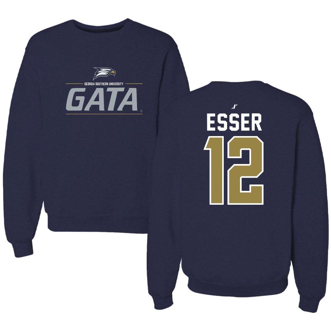 Georgia Southern University Soccer Navy General Crewneck - #12 Hailey Esser