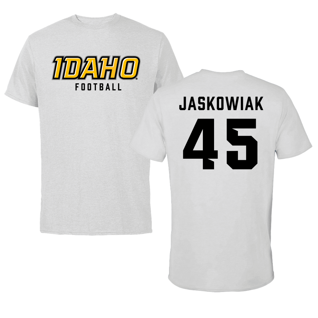 University of Idaho Football Gray Performance Tee - #45 Mitchel Jaskowiak
