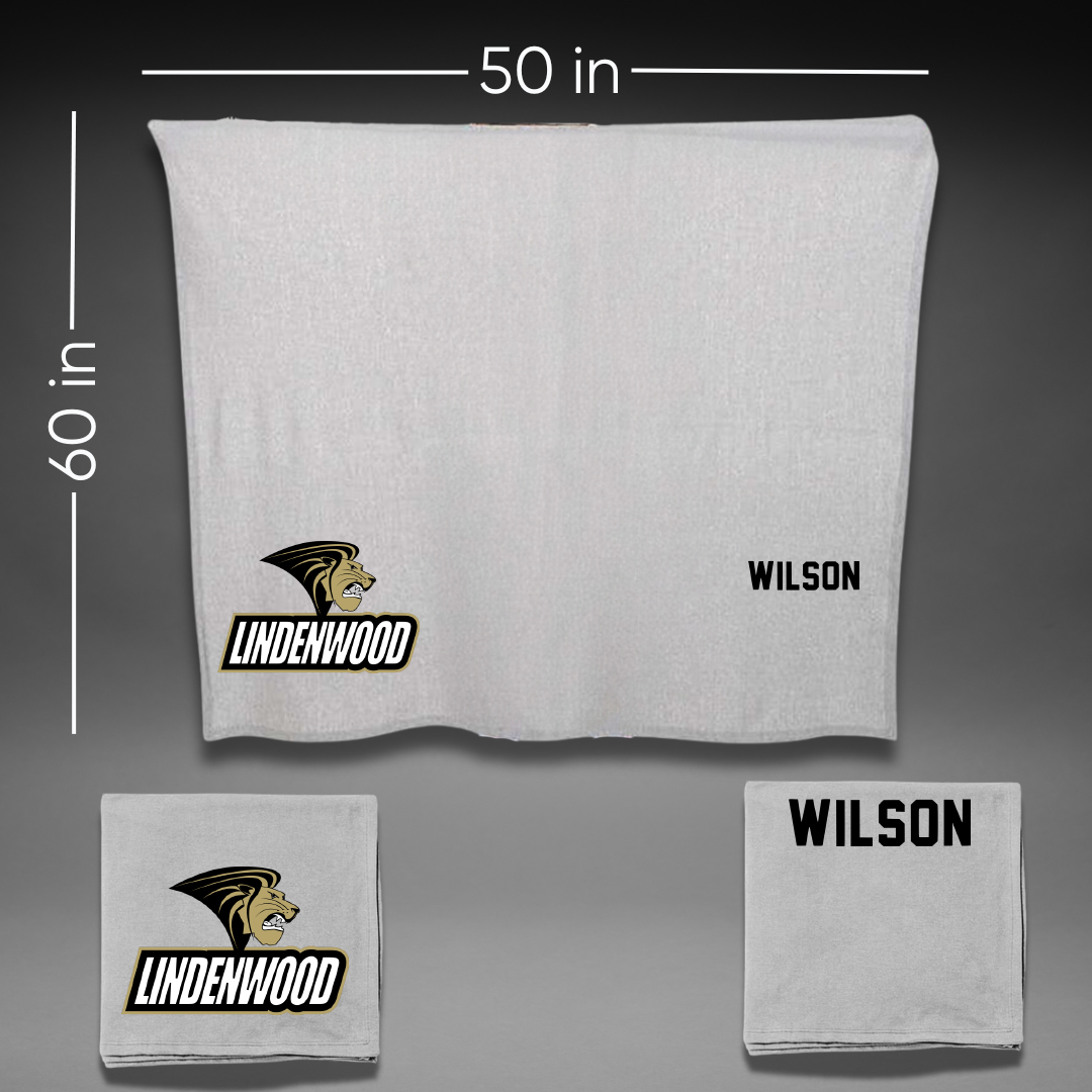 Lindenwood University Cheer Gray Blanket - Riley Wilson