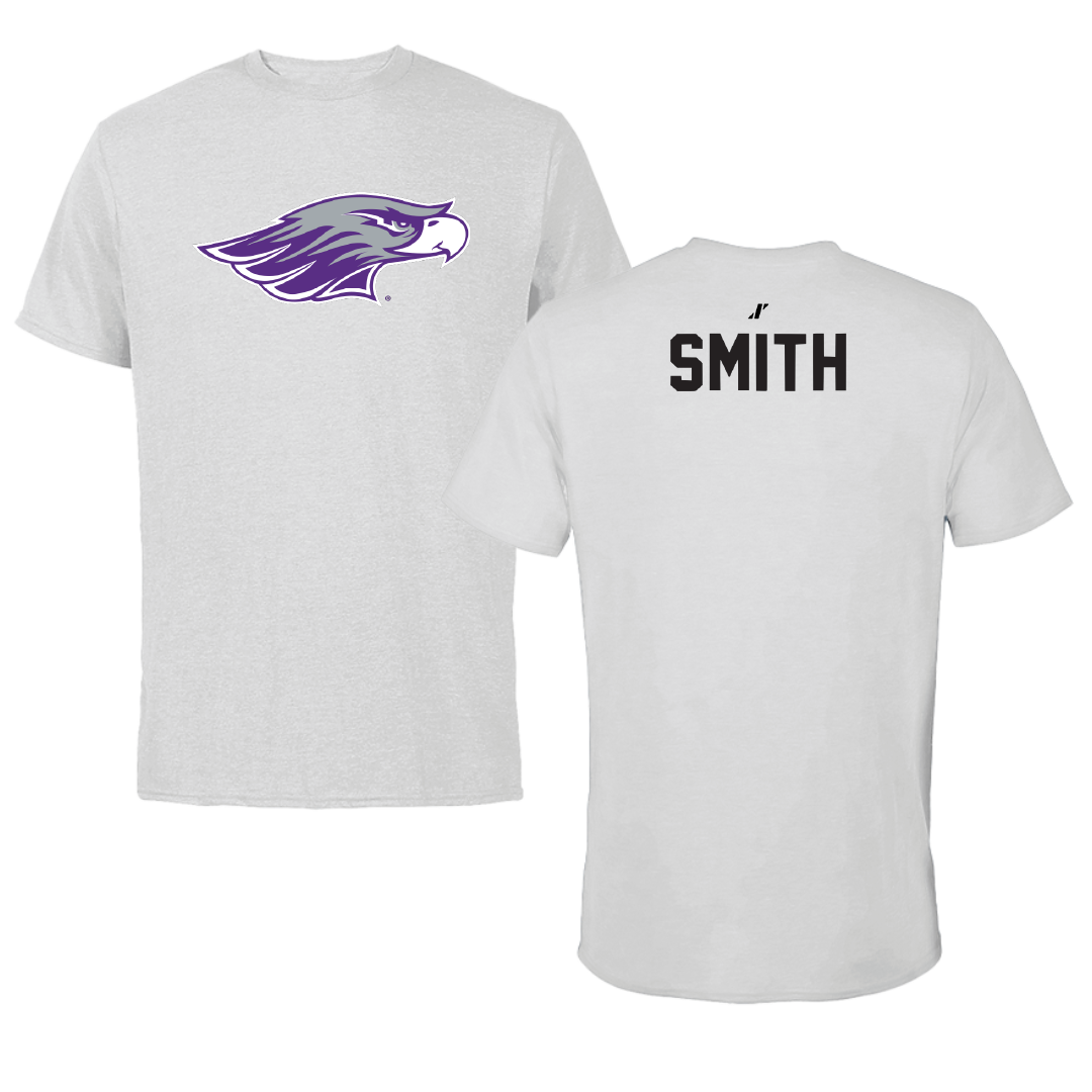 University of Wisconsin-Whitewater Wrestling Light Gray Performance Tee - Isaak Smith