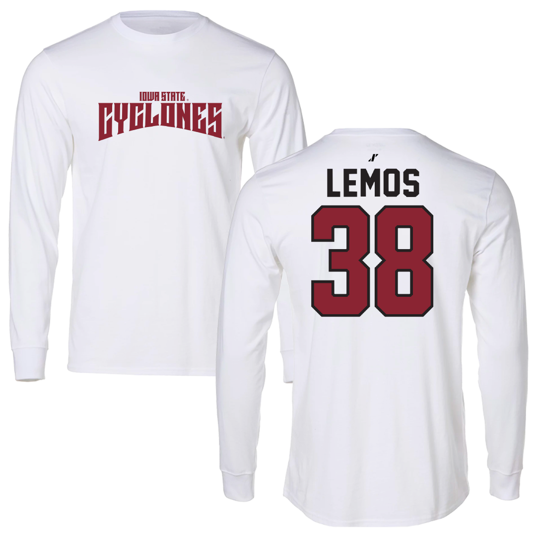 Iowa State University Football White Classic Performance Long Sleeve - #38 Eddie Lemos