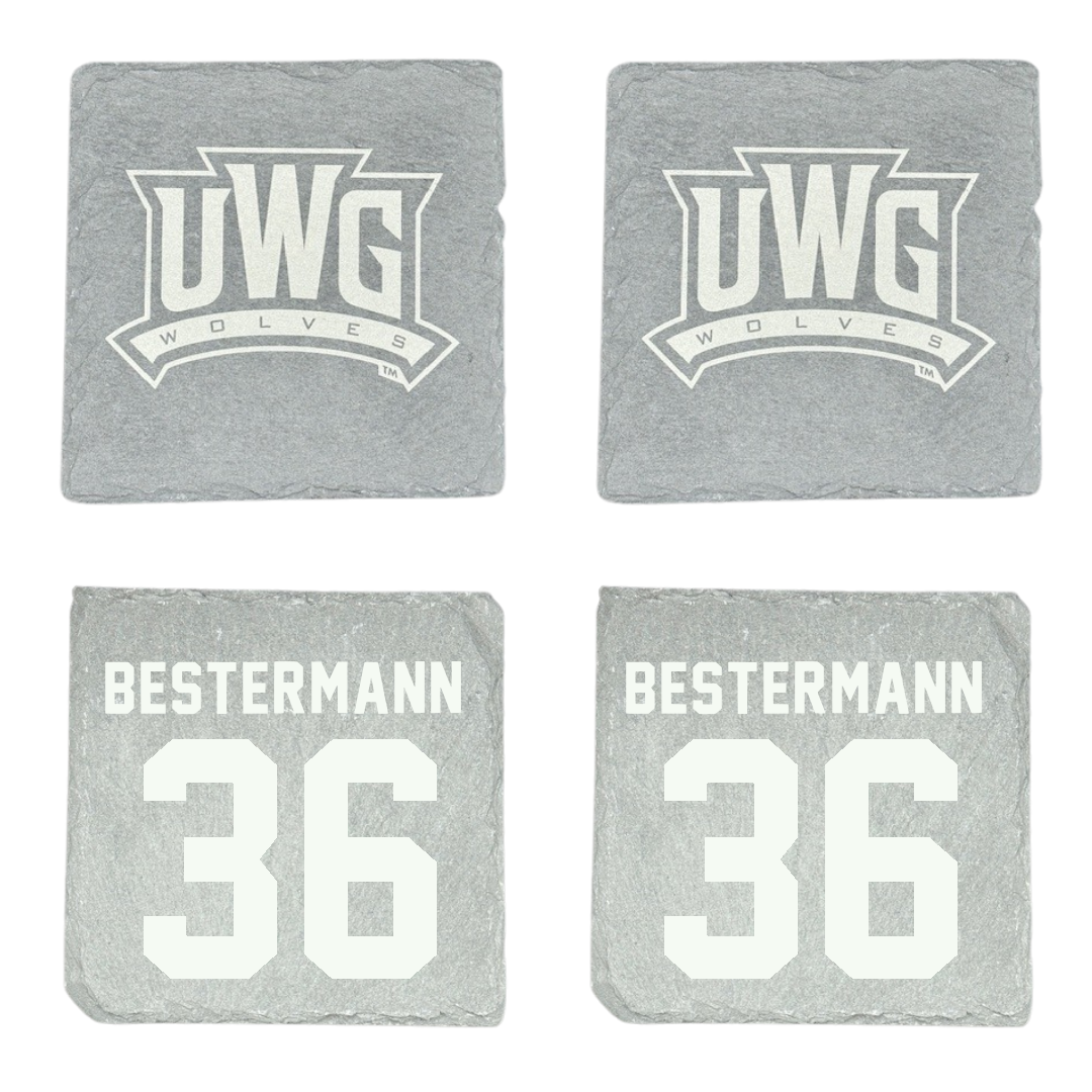 University of West Georgia Baseball Stone Coaster (4 Pack)  - #36 Liam Bestermann