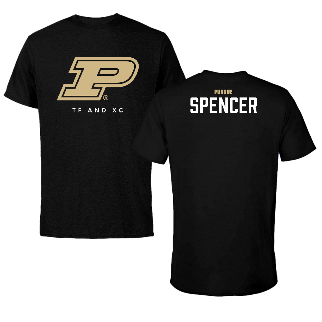 Purdue University TF and XC Black Performance Tee - Antoine Spencer