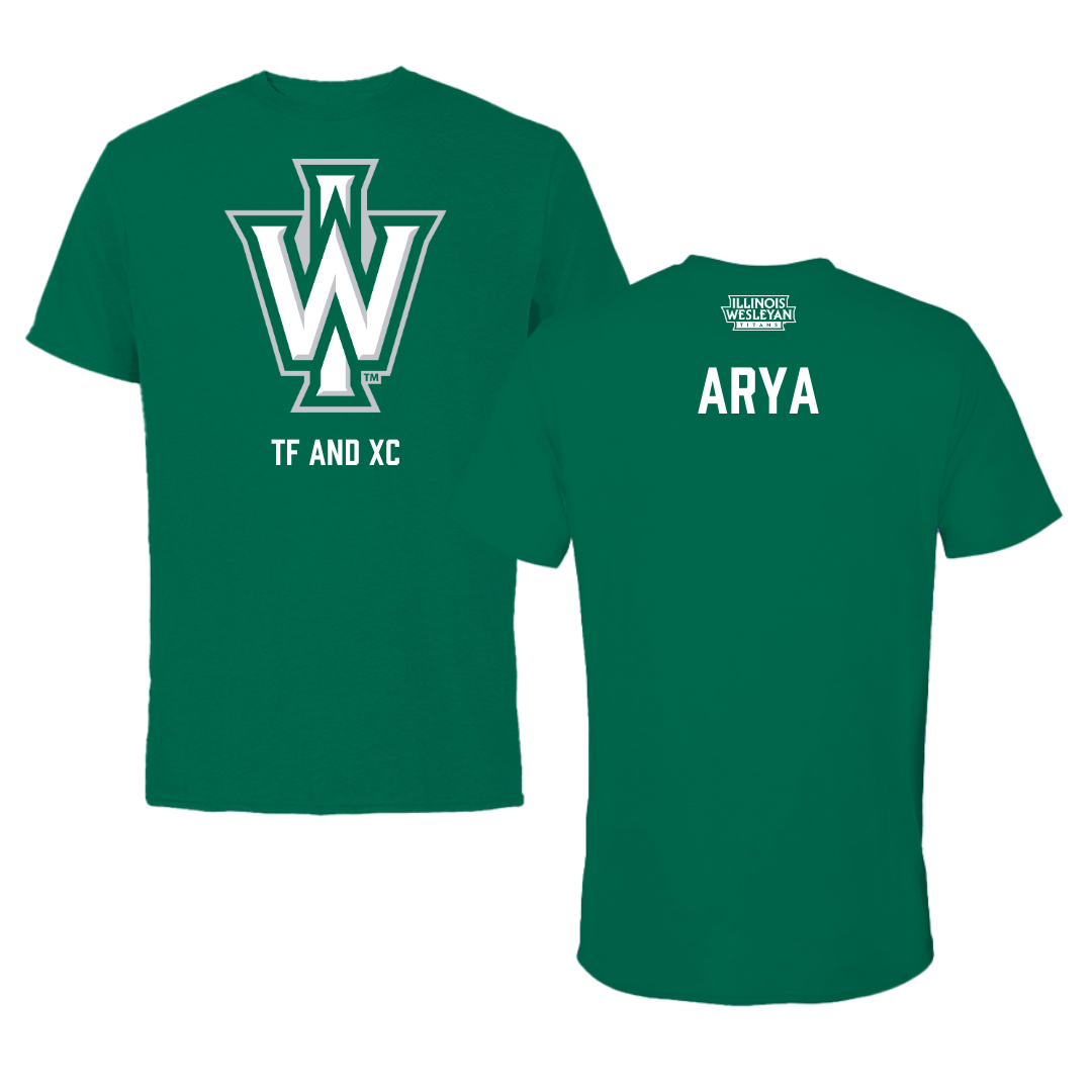 Illinois Wesleyan University TF and XC Green Performance Tee - Justin Arya