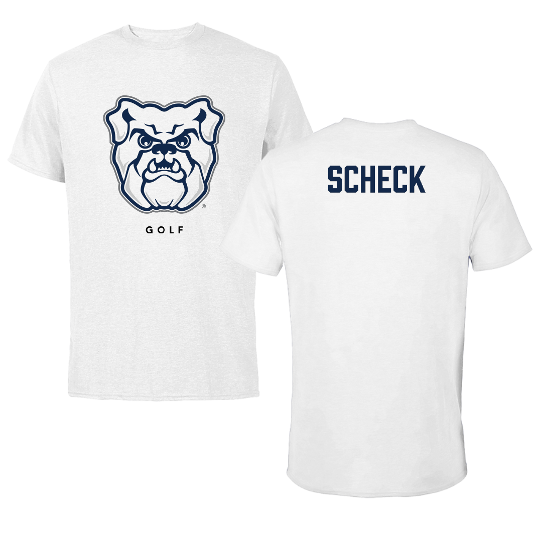 Butler University Golf White Performance Tee - Kelli Scheck