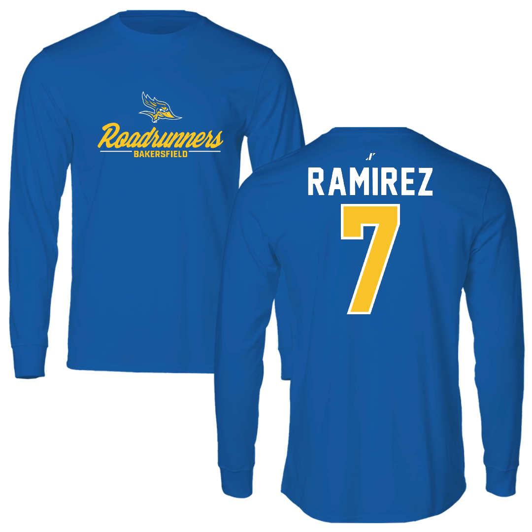 California State University-Bakersfield Soccer Blue General Performance Long Sleeve - #7 Cynthia Ramirez