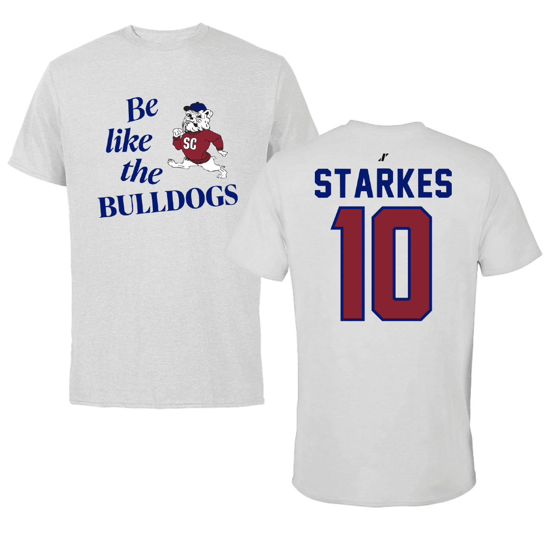 South Carolina State University Football Light Gray Be Like Us Performance Tee - #10 Dedrick Starkes