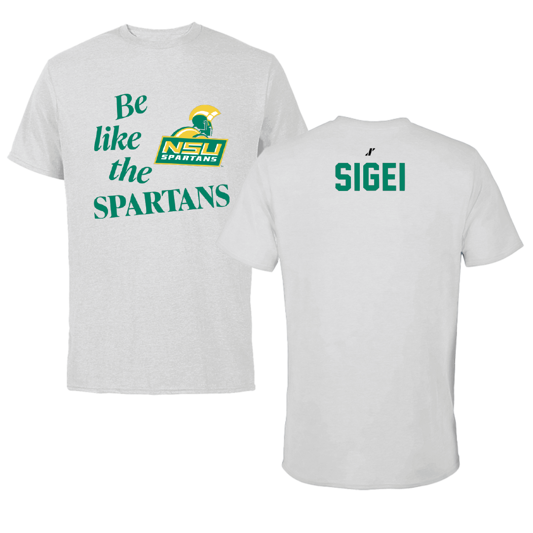 Norfolk State University TF and XC Light Gray Be Like Us Tee - Gidion Sigei