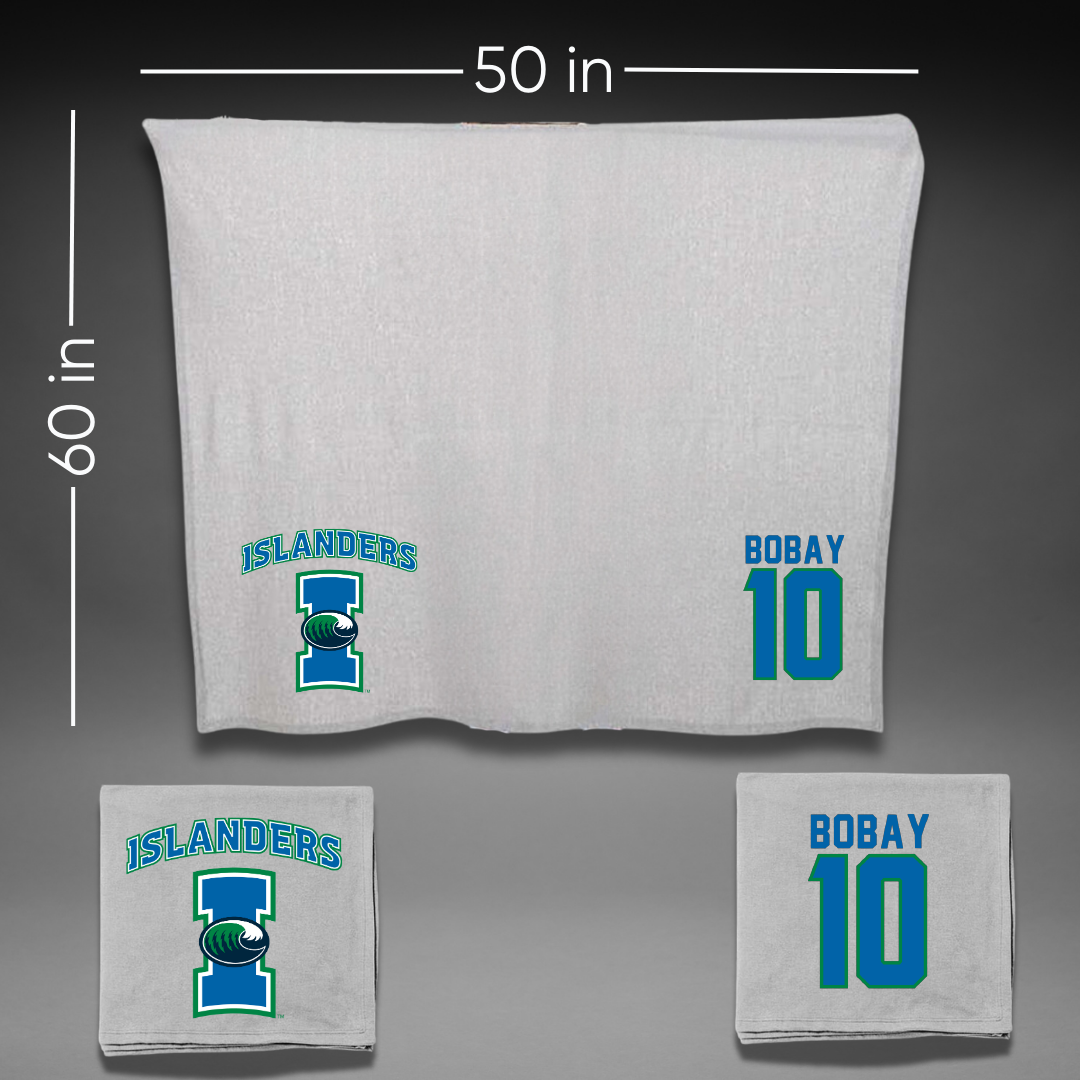 Texas A&M University-Corpus Christi Beach Volleyball Gray Blanket - #10 Kristin Bobay