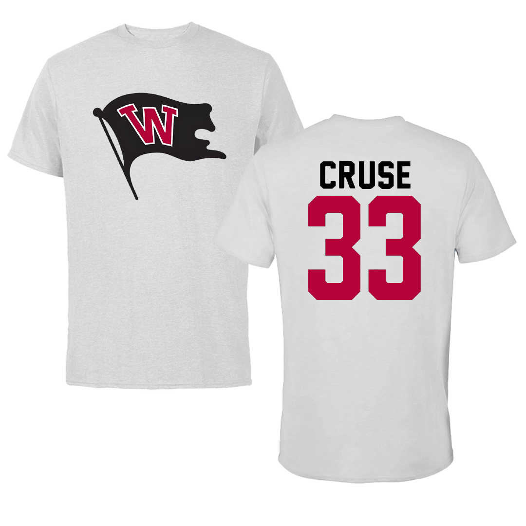 Whitworth University Soccer Light Gray Tee - #33 Ryan Cruse