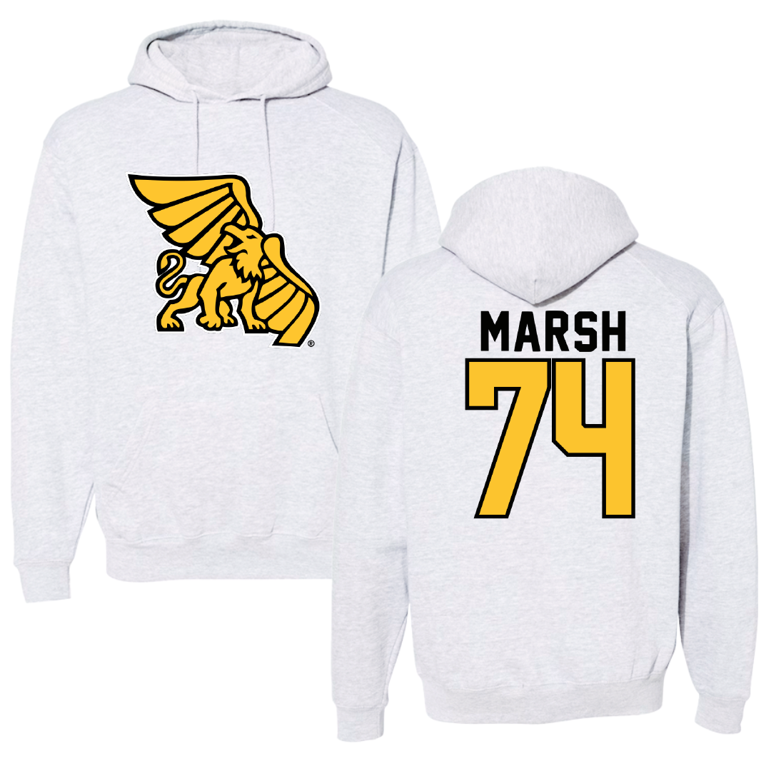 Missouri Western State University Football Light Gray Hoodie - #74 Preston Marsh