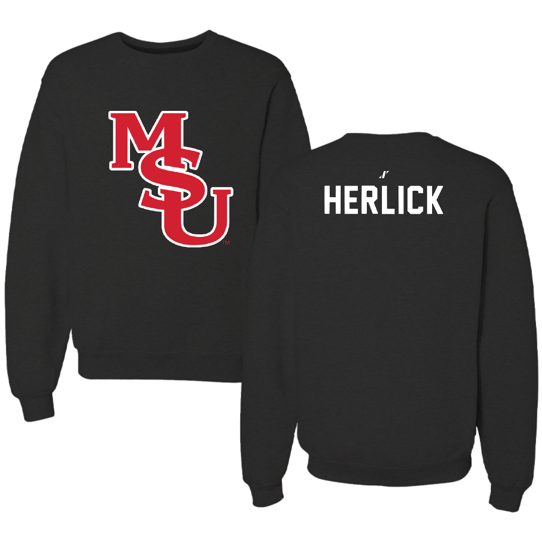 Minot State University Golf Black Crewneck - Darien Herlick