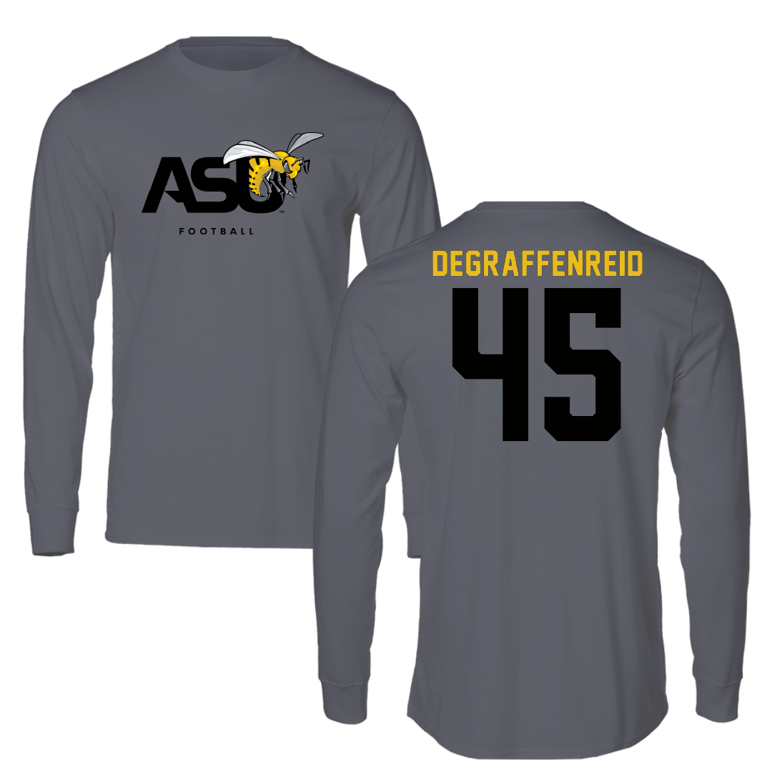 Alabama State University Football Dark Gray Long Sleeve - #45 Grant DeGraffenreid