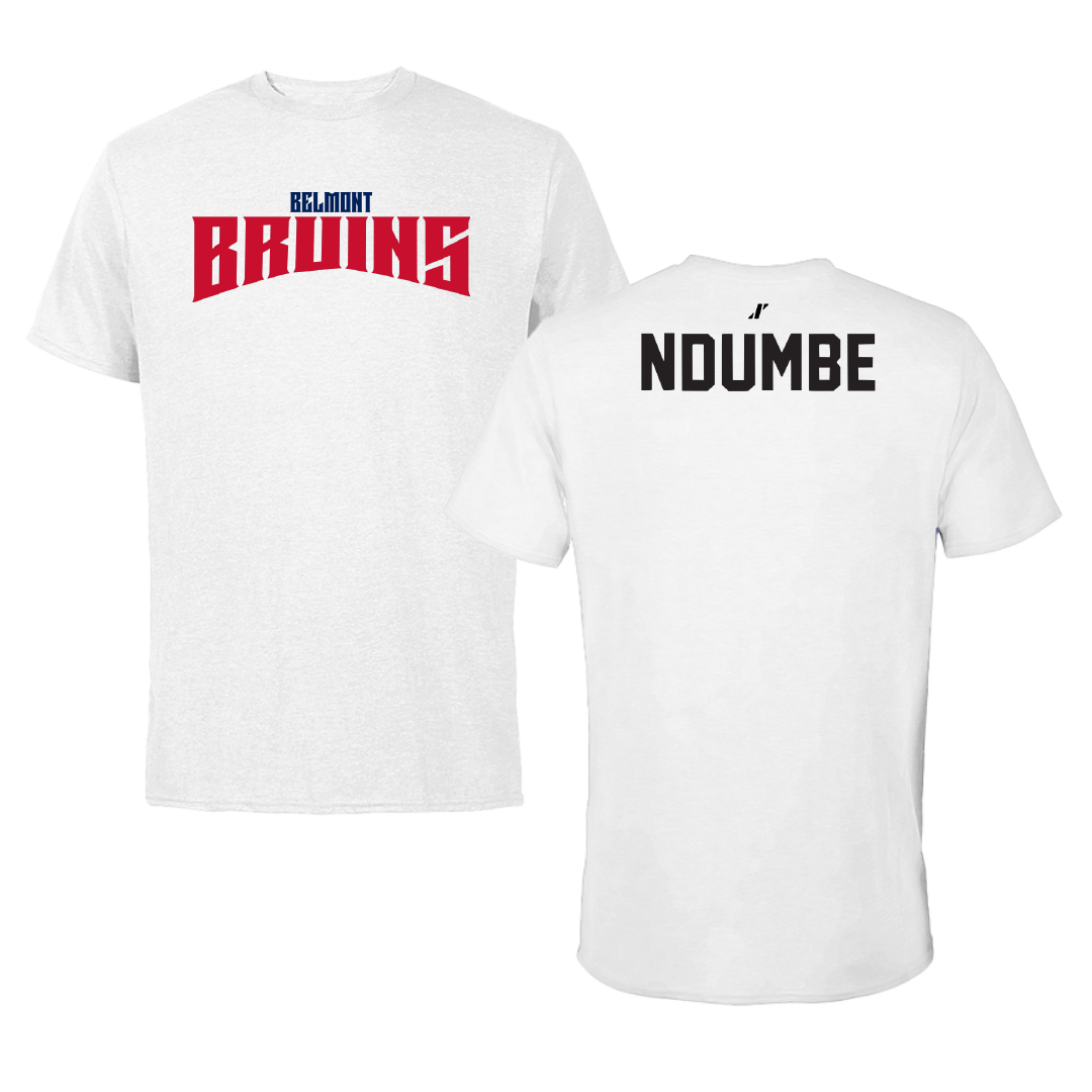 Belmont University Tennis White Classic Performance Tee - Esunge Ndumbe