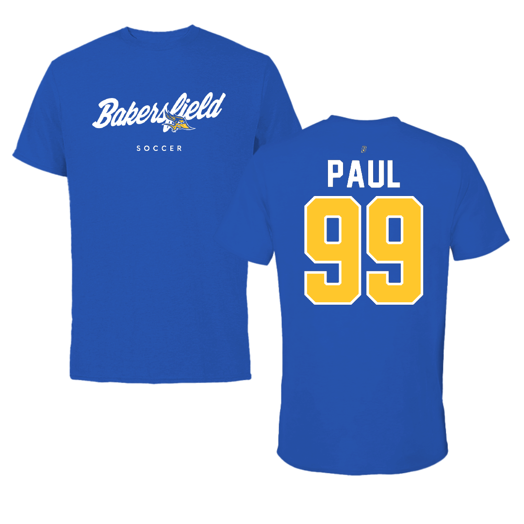 California State University-Bakersfield Soccer Blue Tee - #99 Sara Paul