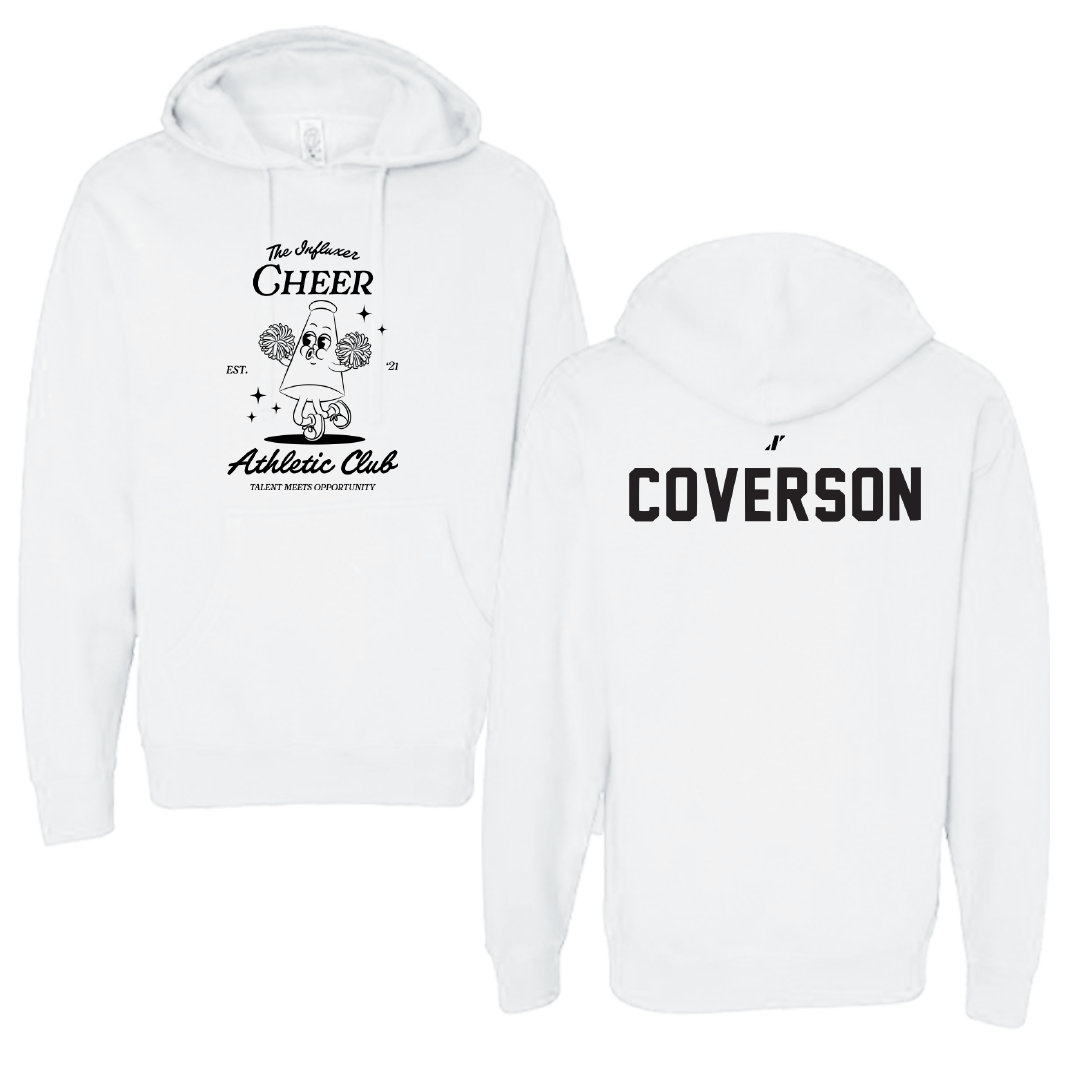 Cheer White Influxer Athletic Club Hoodie - Kerri Coverson