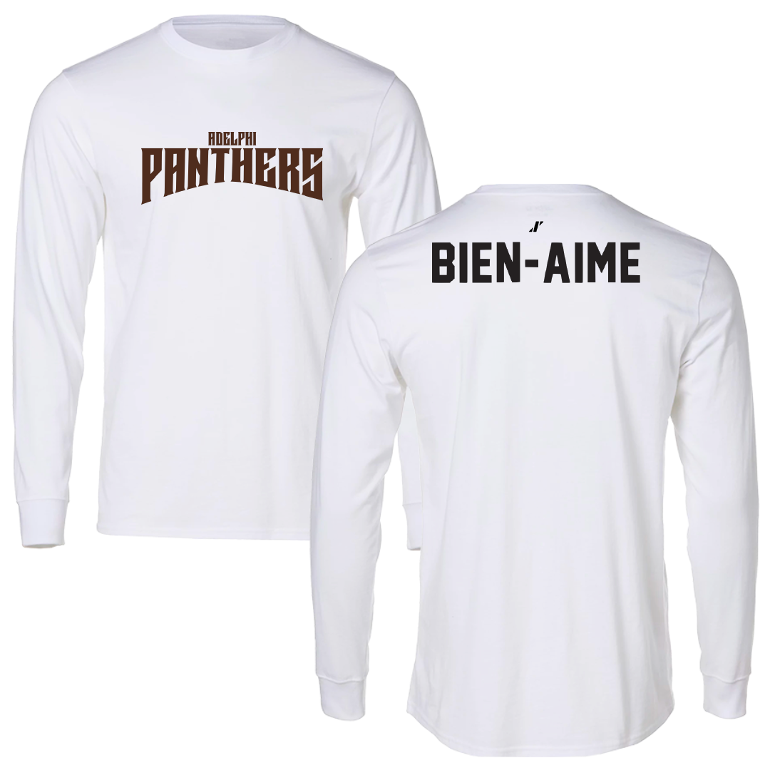 Adelphi University TF and XC White Classic Performance Long Sleeve - Christian Bien-Aime