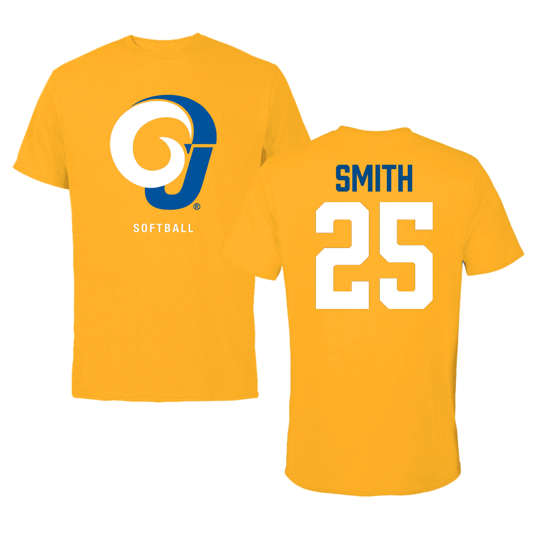 Angelo State University Softball Gold Tee - #25 Carter Smith