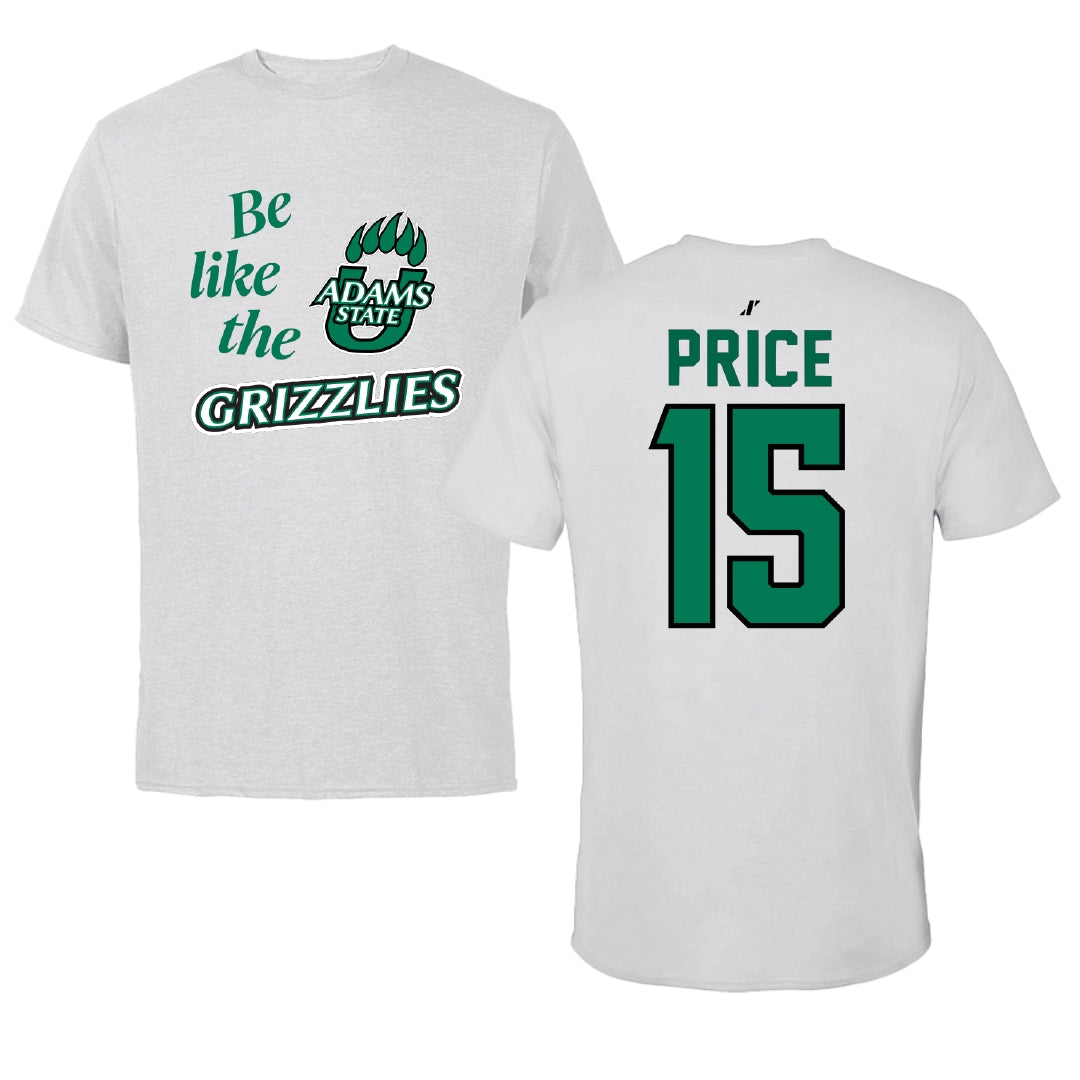 Adams State University Basketball Light Gray Be Like Us Performance Tee - #15 Jada Price