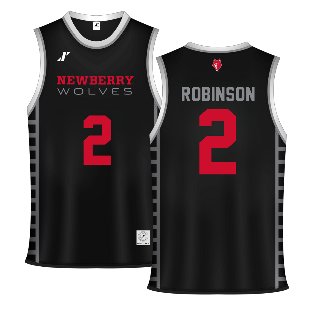 Newberry College Black Basketball Jersey - #2 Drew Robinson