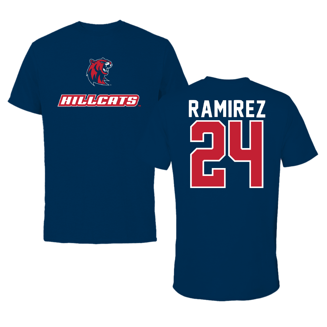 Rogers State University Baseball Navy Tee - #24 Andrew Ramirez