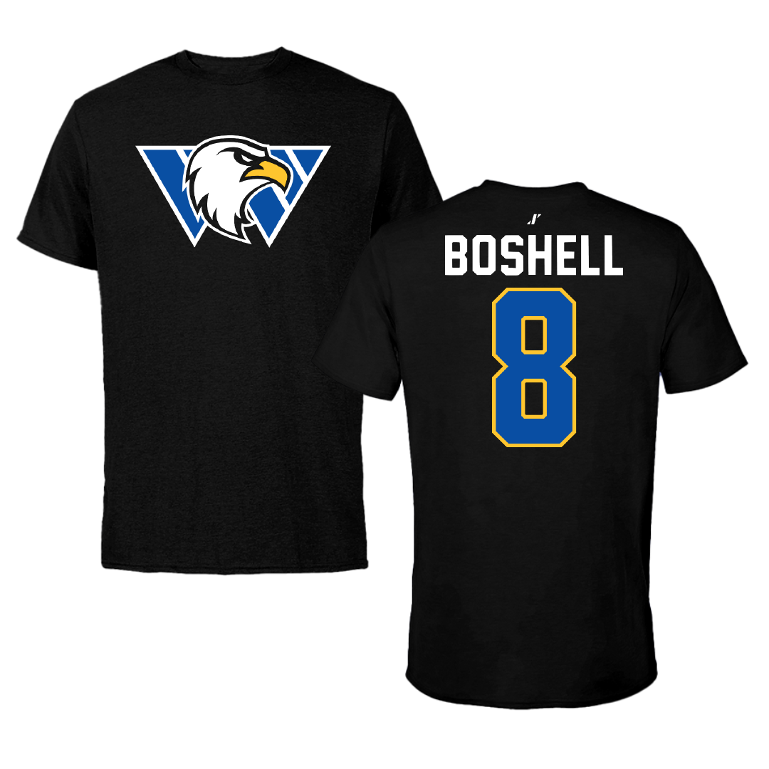 Williams Baptist University Softball Black Tee - #8 Rylee Boshell