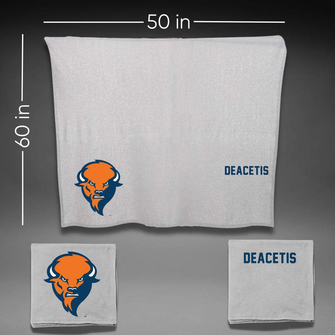 Bucknell University Wrestling Gray Blanket - Logan Deacetis