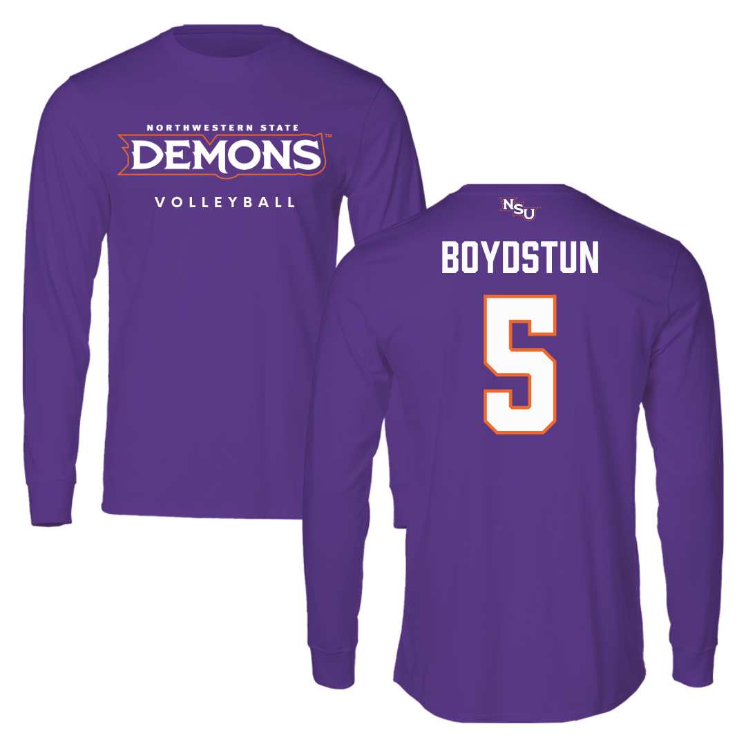 Northwestern State University Volleyball Purple Demons Performance Long Sleeve - #5 Piper Boydstun