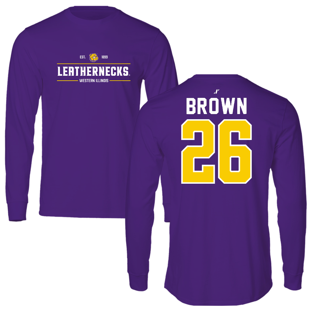 Western Illinois University Softball Purple General Long Sleeve - #26 Payton Brown