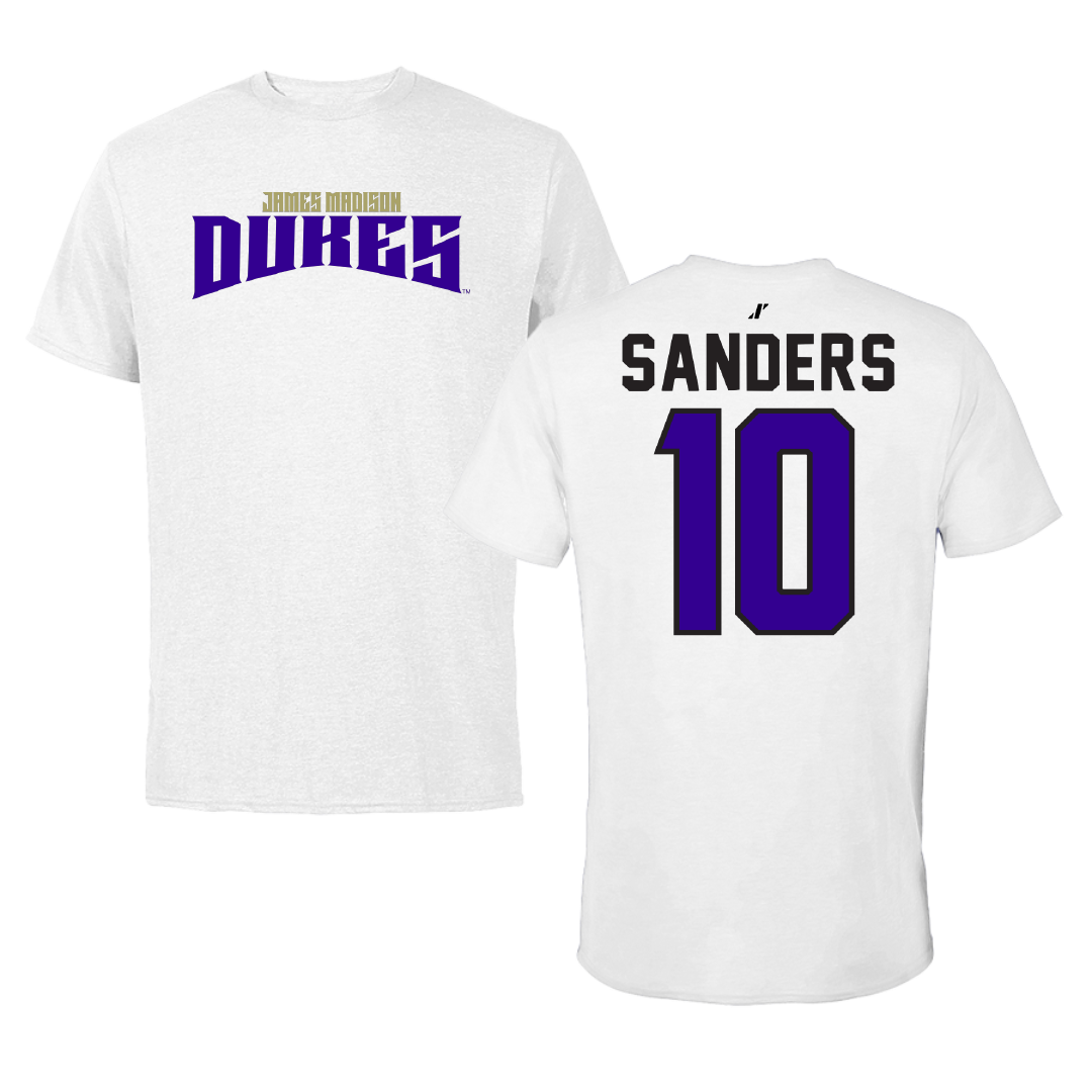 James Madison University Softball White Classic Tee - #10 Carsen Sanders
